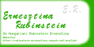 ernesztina rubinstein business card
